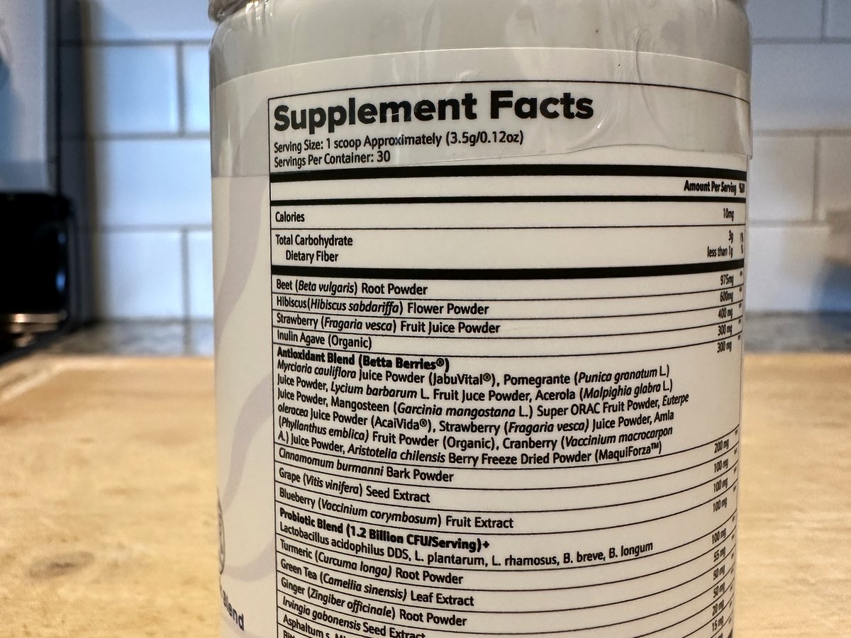 Earth Energy Raw Reds Supplement Facts: 1 scoop 3.5 g, 30 servings, beet root 975 mg, hibiscus 600 mg, strawberry 400 mg, inulin 300 mg, antioxidant blend 300 mg, cinnamon 200 mg, grape seed 100 mg, blueberry 100 mg, probiotic blend 100 mg, turmeric 100 mg and more